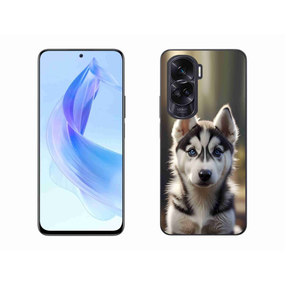 Gelový kryt mmCase na Honor 90 Lite - roztomilý sibiřský husky