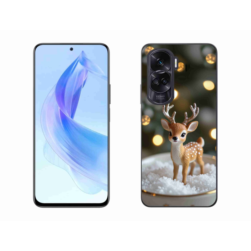 Gelový kryt mmCase na Honor 90 Lite - roztomilý vánoční jelen
