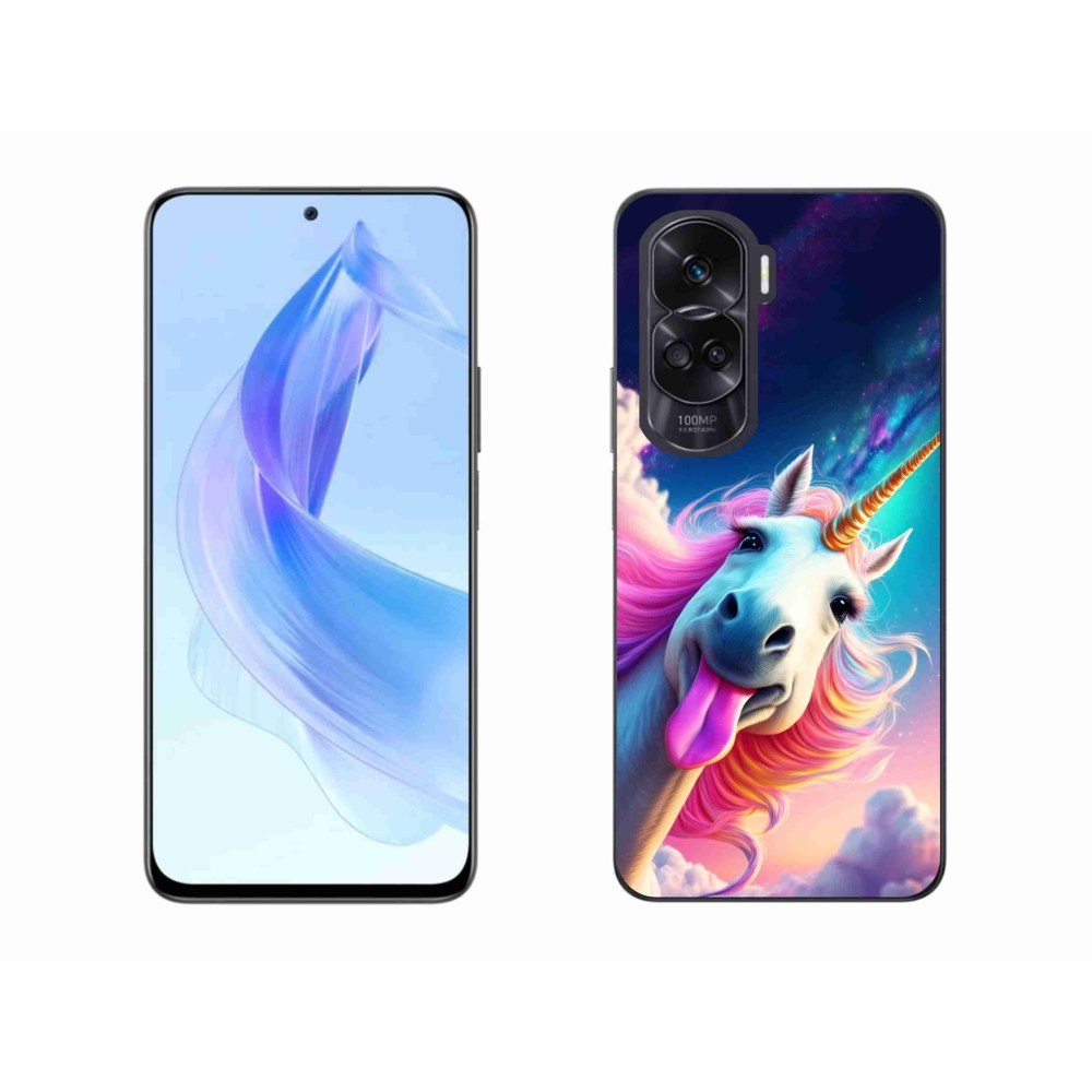 Gelový kryt mmCase na Honor 90 Lite - šílený jednorožec