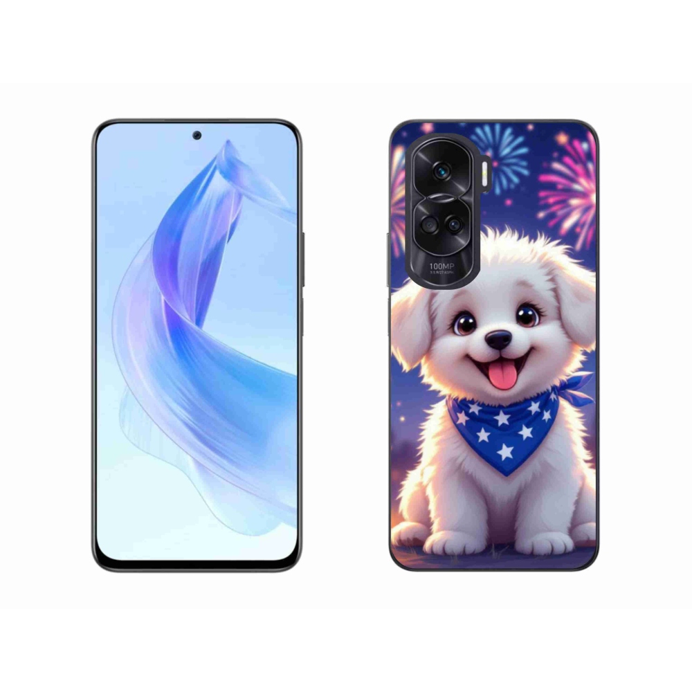 Gelový kryt mmCase na Honor 90 Lite - slavnostní štěně