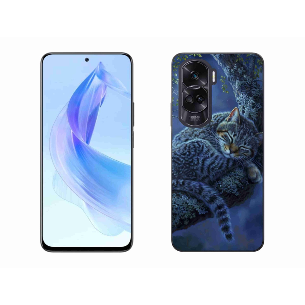 Gelový kryt mmCase na Honor 90 Lite - spící kočka