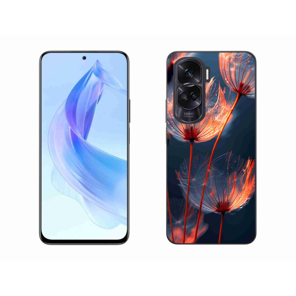 Gelový kryt mmCase na Honor 90 Lite - světélkující chmýří
