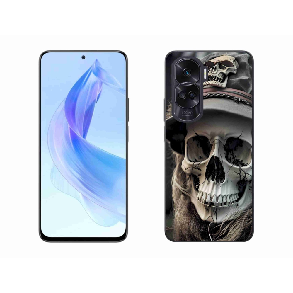 Gelový kryt mmCase na Honor 90 Lite - temná lebka