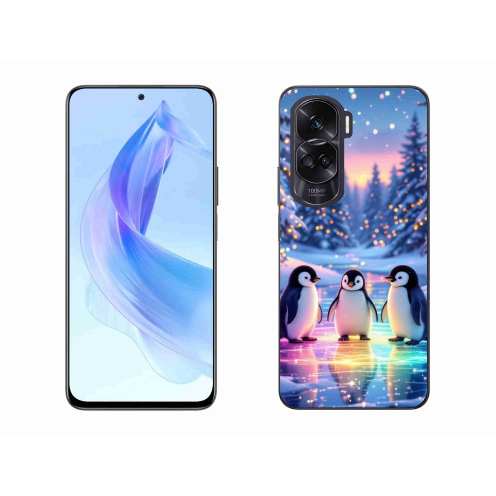 Gelový kryt mmCase na Honor 90 Lite - tučnáci