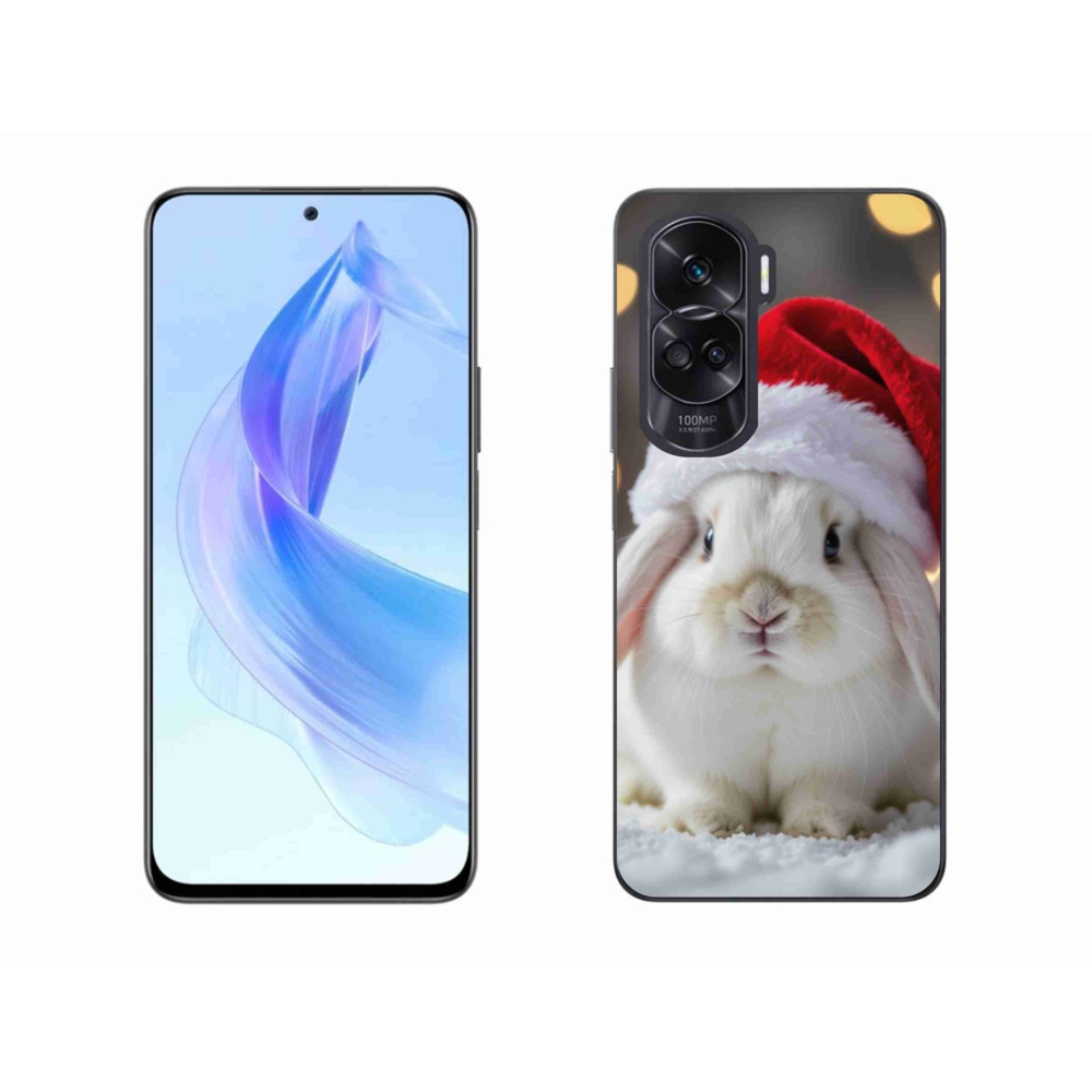 Gelový kryt mmCase na Honor 90 Lite - vánoční králík