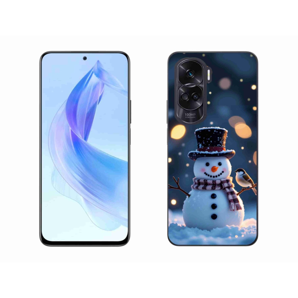 Gelový kryt mmCase na Honor 90 Lite - vánoční sněhulák