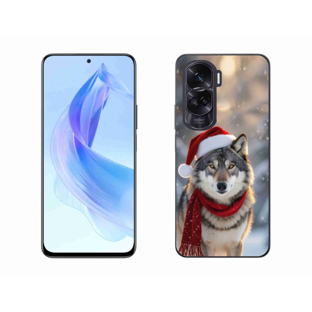 Gelový kryt mmCase na Honor 90 Lite - vánoční vlk