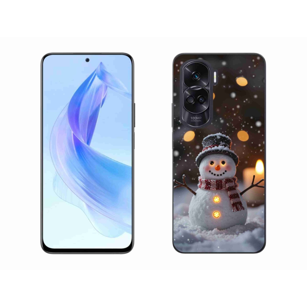 Gelový kryt mmCase na Honor 90 Lite - veselý sněhulák