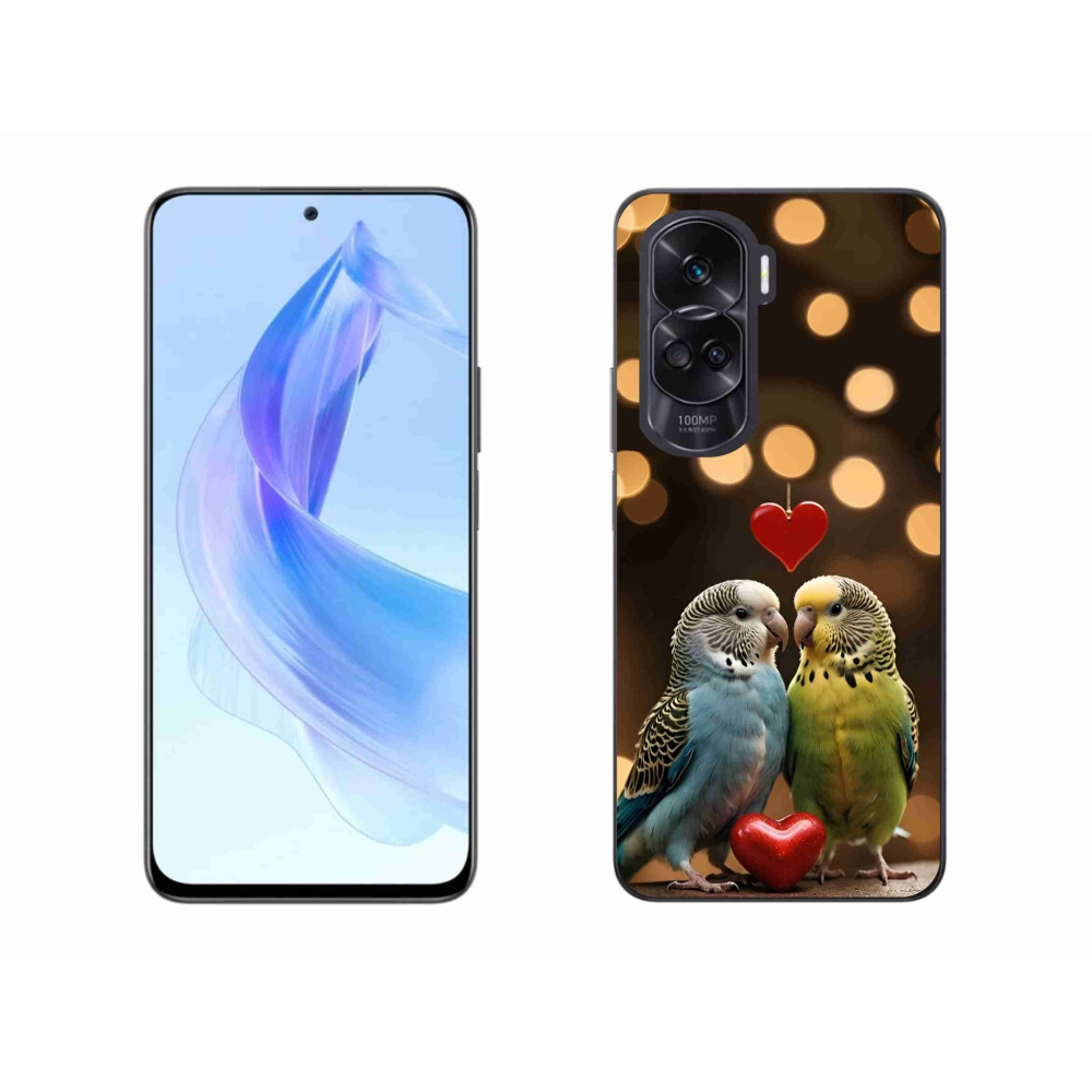 Gelový kryt mmCase na Honor 90 Lite - zamilovaní papoušci