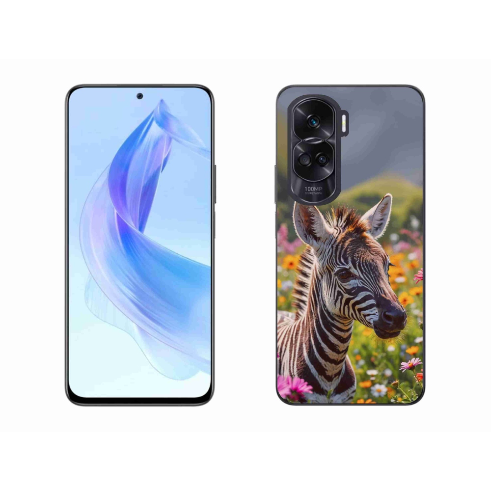 Gelový kryt mmCase na Honor 90 Lite - zebra na louce