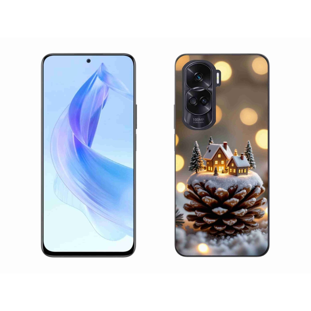 Gelový kryt mmCase na Honor 90 Lite - zimní vesnička