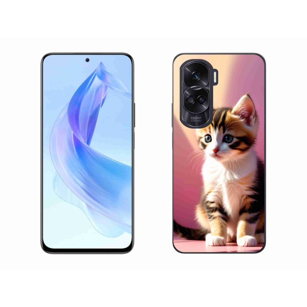 Gelový kryt mmCase na Honor 90 Lite - zvědavé kotě 2
