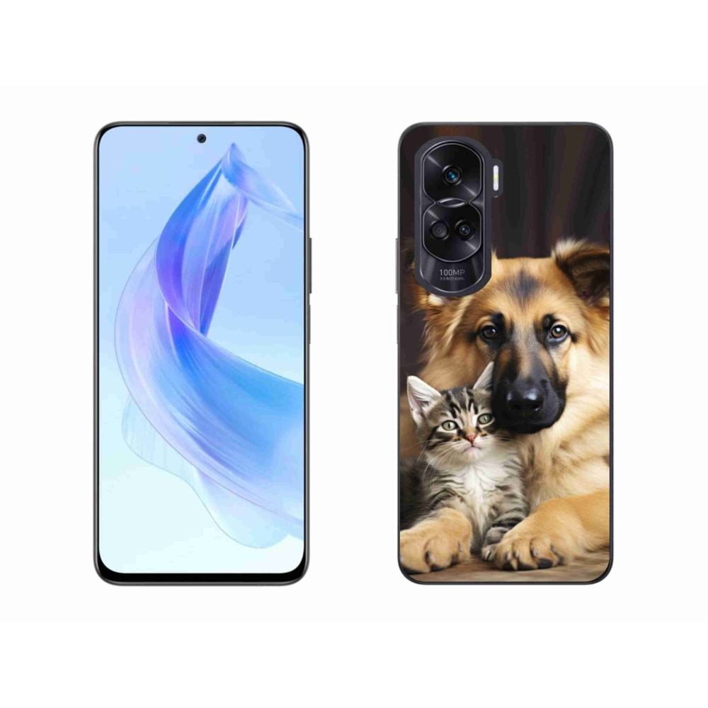 Gelový kryt mmCase na Honor 90 Lite - zvířecí přátelství