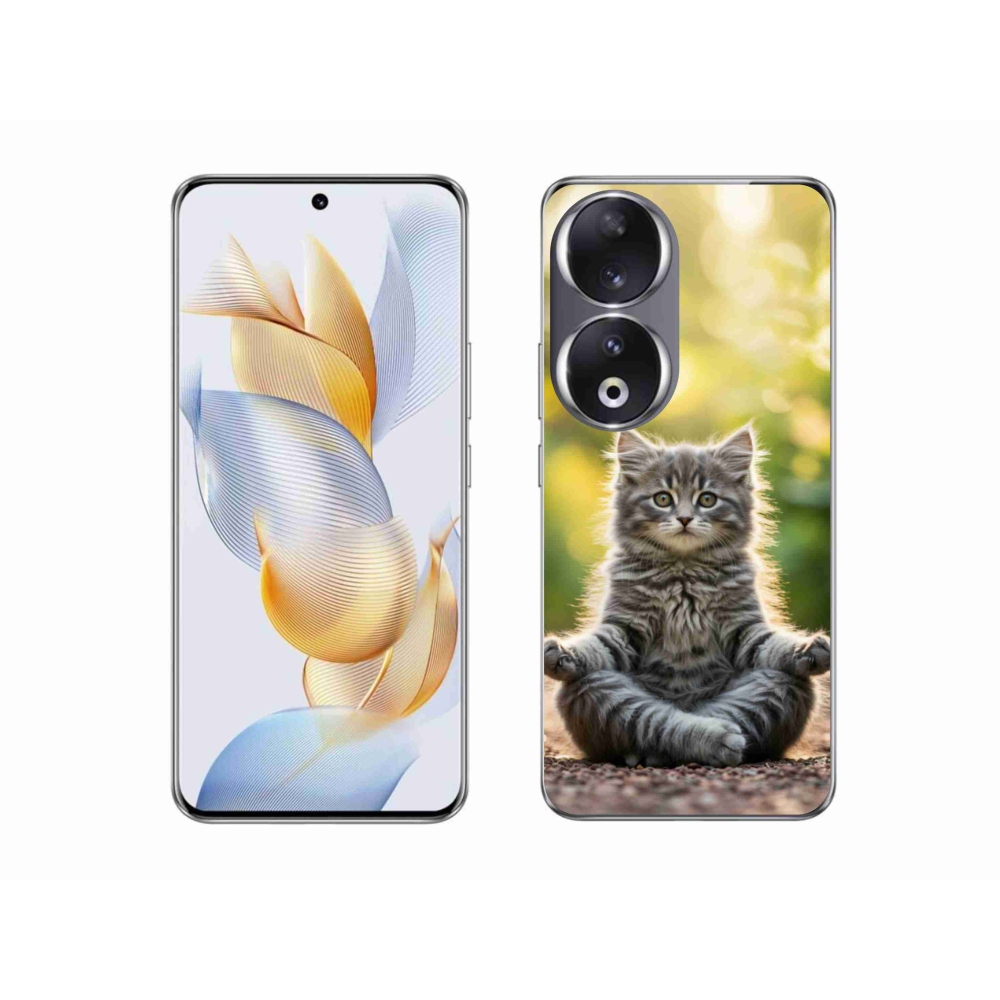 Gelový kryt mmCase na Honor 90 - meditující kotě