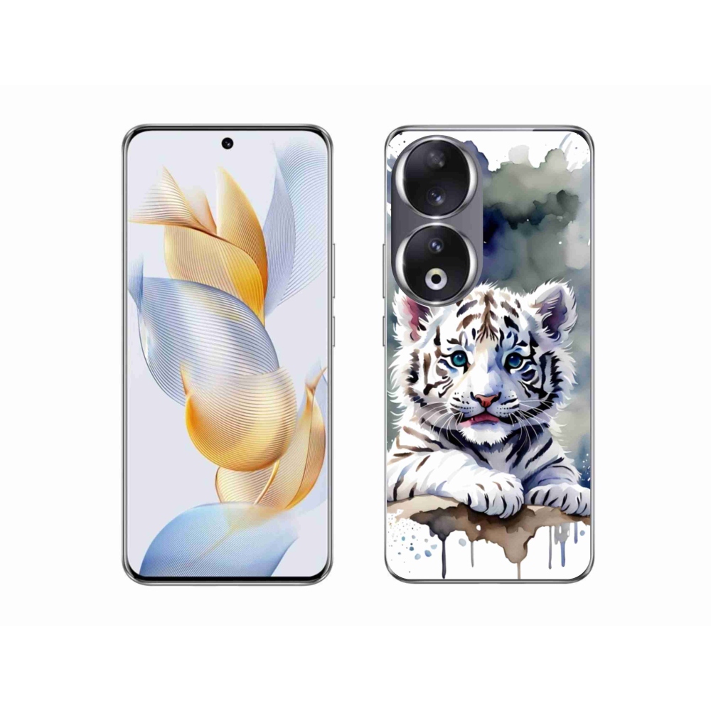 Gelový kryt mmCase na Honor 90 - mládě bílého tygra