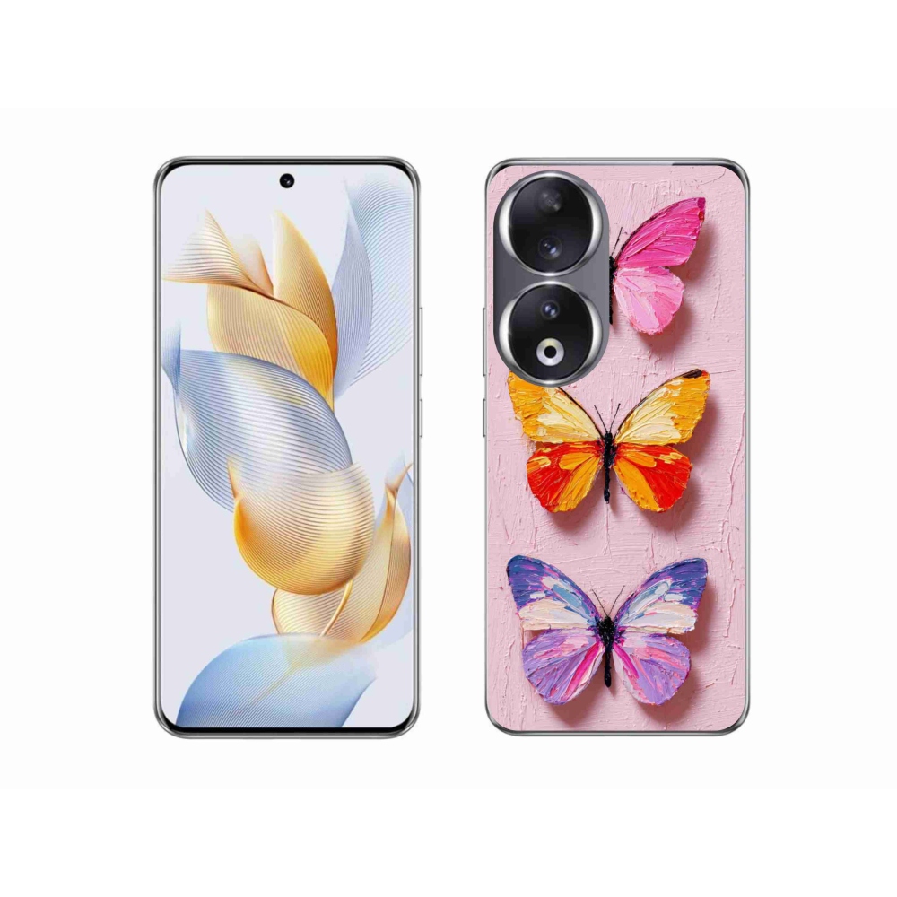 Gelový kryt mmCase na Honor 90 - motýlí trojice