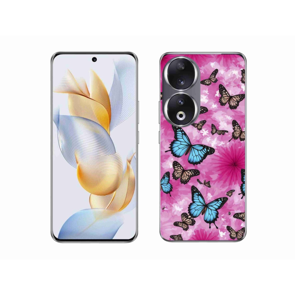 Gelový kryt mmCase na Honor 90 - motýlí zahrada