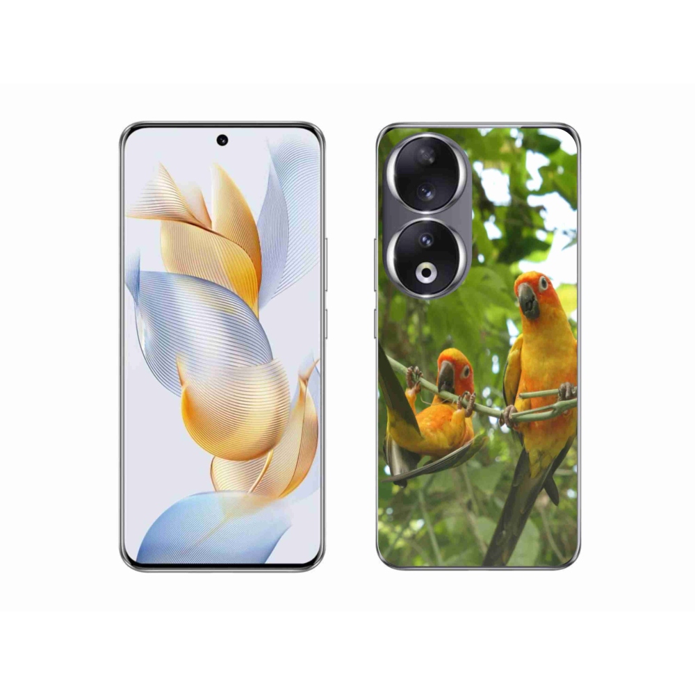 Gelový kryt mmCase na Honor 90 - papoušci aratingy