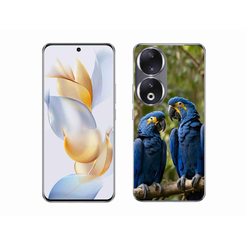 Gelový kryt mmCase na Honor 90 - papouščí duo