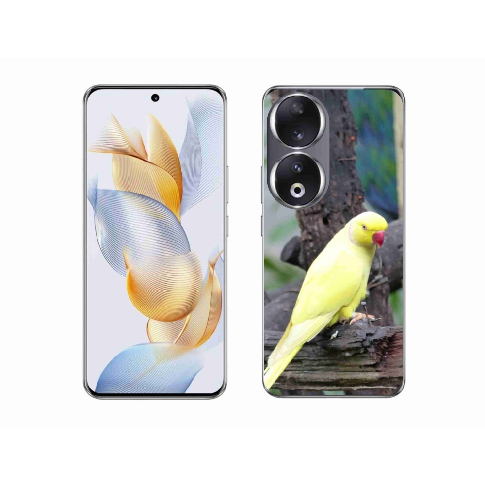 Gelový kryt mmCase na Honor 90 - papoušek alexandr žlutý