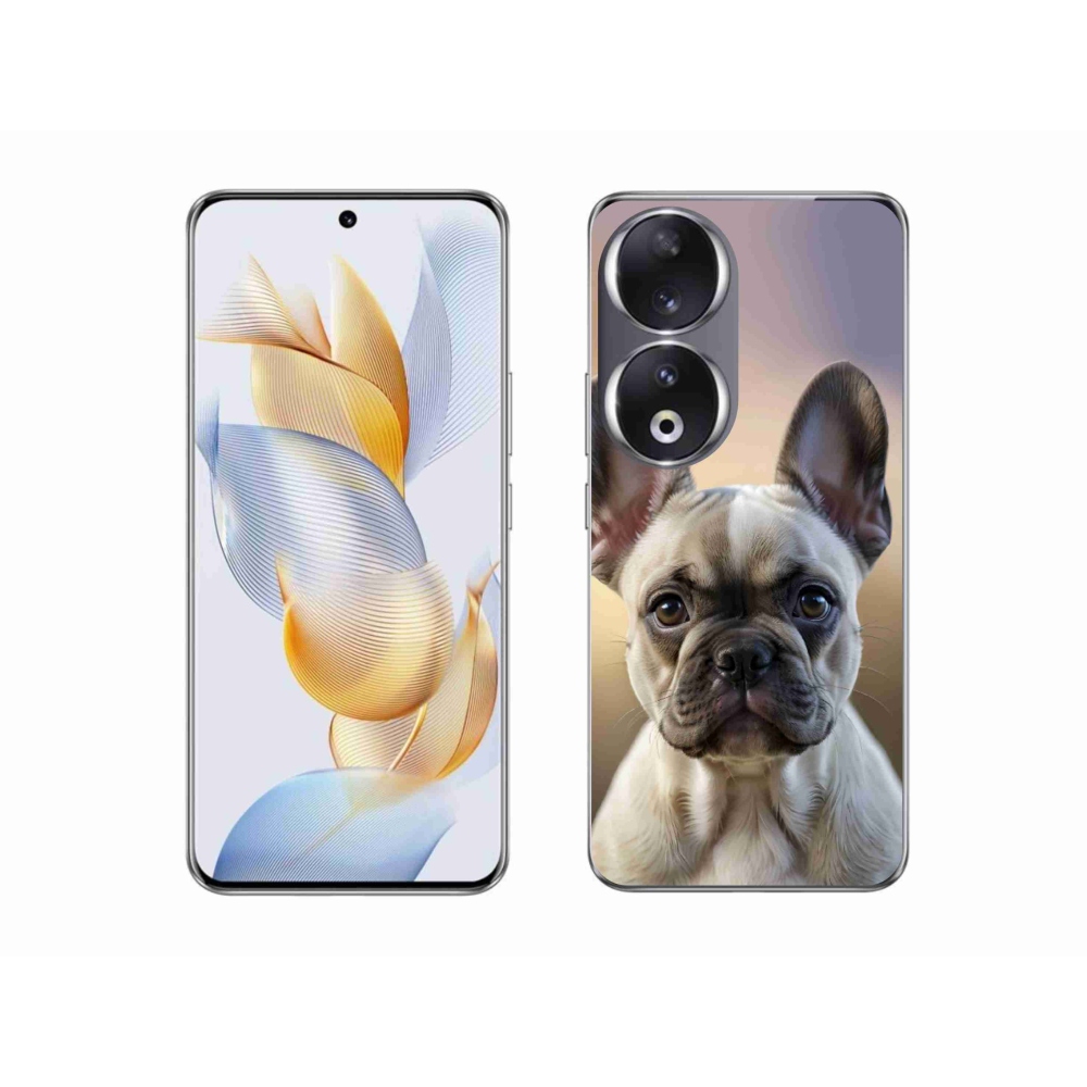 Gelový kryt mmCase na Honor 90 - roztomilý francouzský buldoček