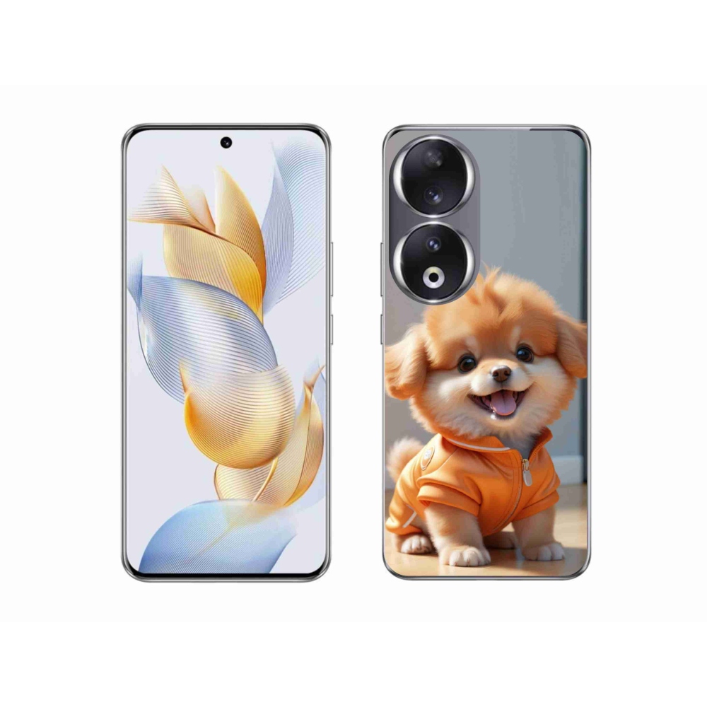 Gelový kryt mmCase na Honor 90 - roztomilý pomeranian v mikině