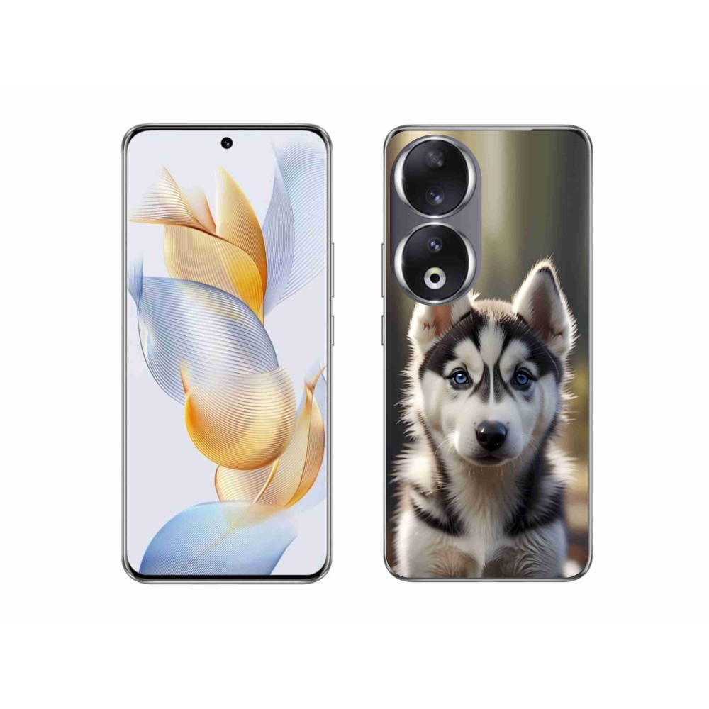 Gelový kryt mmCase na Honor 90 - roztomilý sibiřský husky