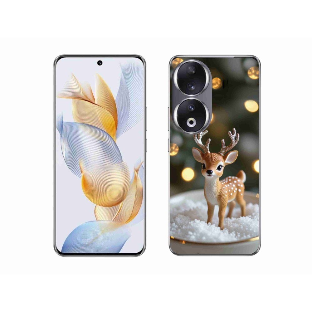 Gelový kryt mmCase na Honor 90 - roztomilý vánoční jelen