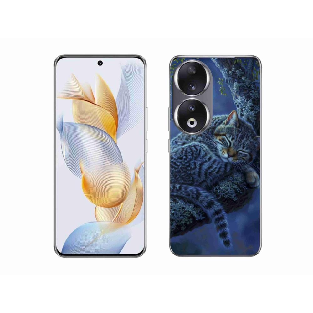 Gelový kryt mmCase na Honor 90 - spící kočka