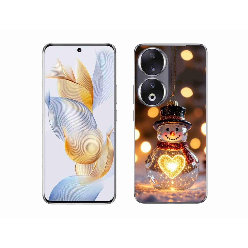 Gelový kryt mmCase na Honor 90 - svítící vánoční sněhulák