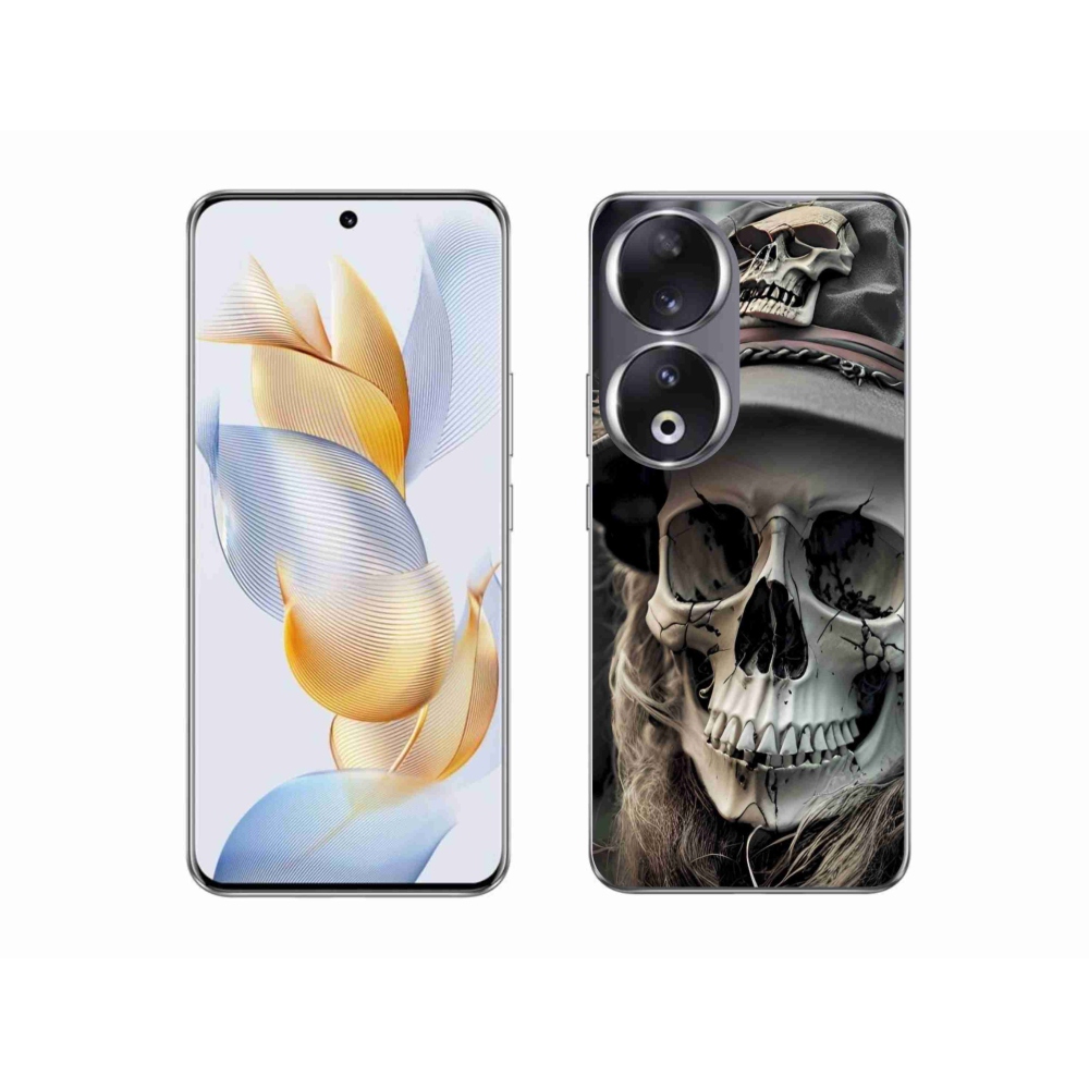 Gelový kryt mmCase na Honor 90 - temná lebka