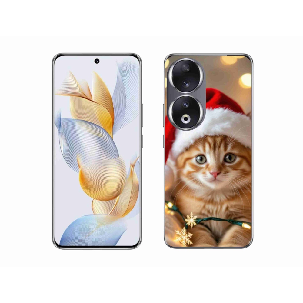 Gelový kryt mmCase na Honor 90 - vánoční kotě