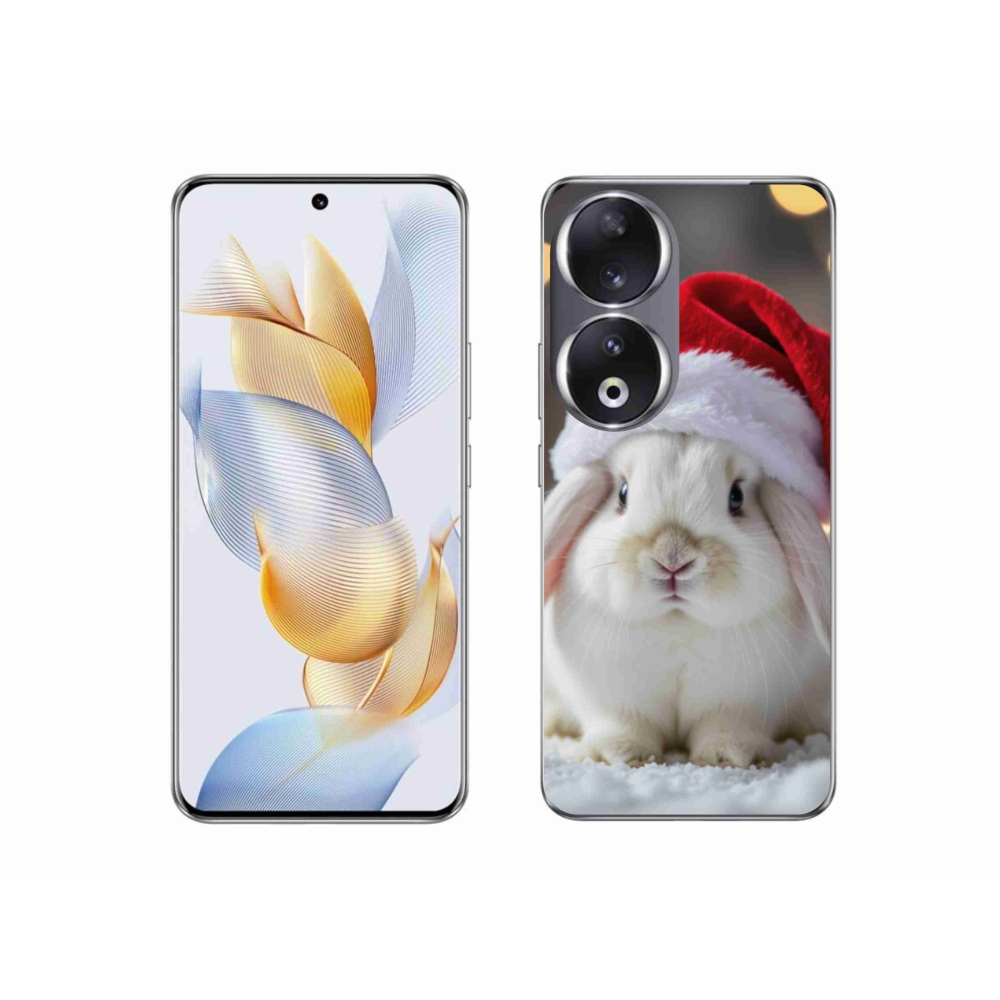 Gelový kryt mmCase na Honor 90 - vánoční králík