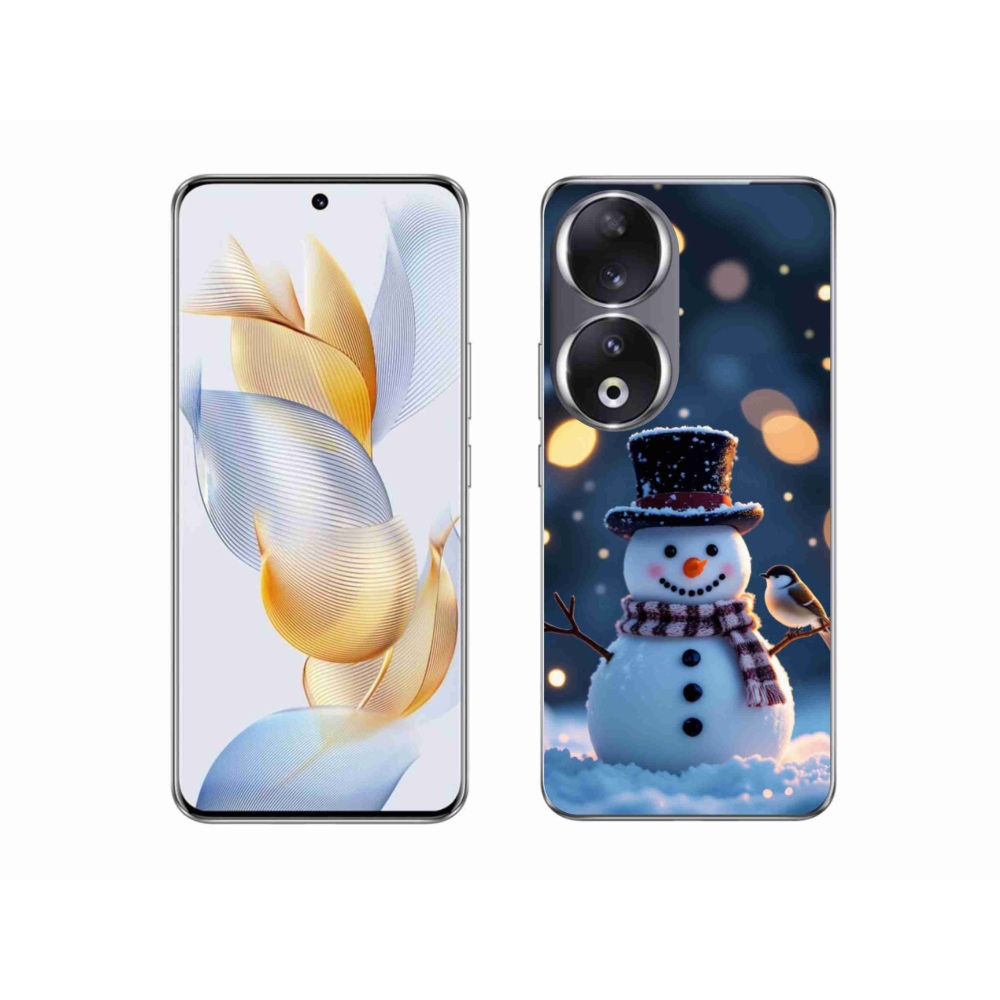 Gelový kryt mmCase na Honor 90 - vánoční sněhulák
