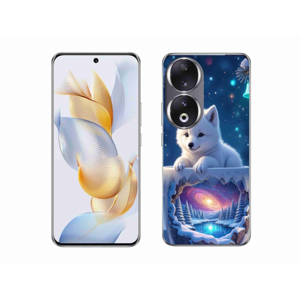 Gelový kryt mmCase na Honor 90 - vánoční štěně