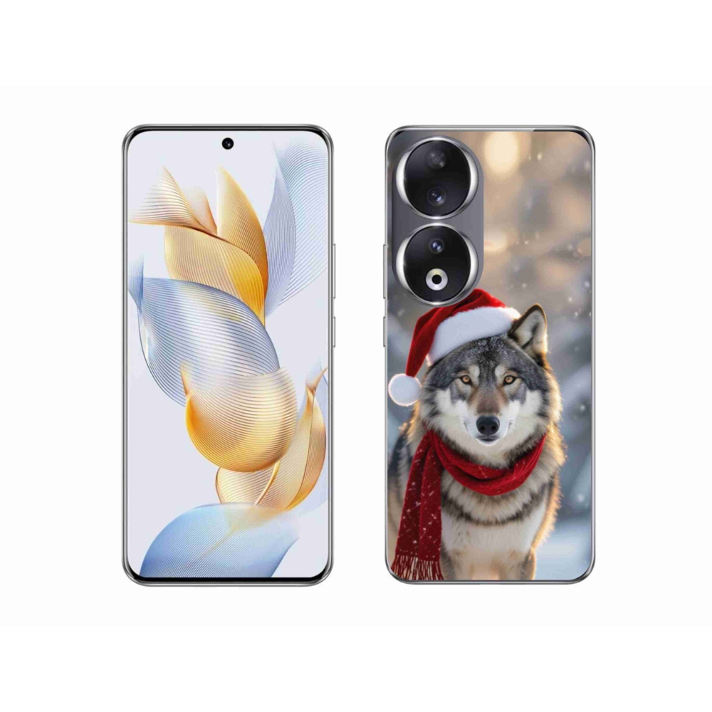 Gelový kryt mmCase na Honor 90 - vánoční vlk