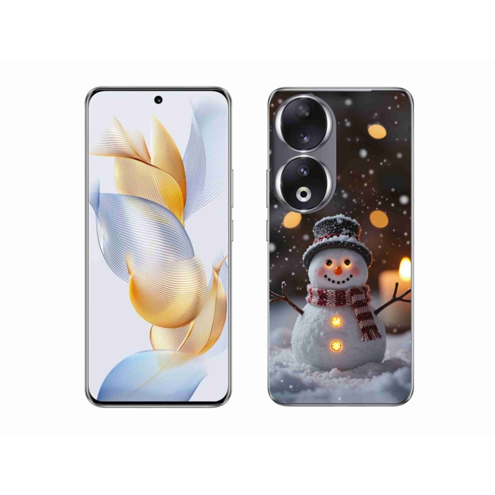Gelový kryt mmCase na Honor 90 - veselý sněhulák