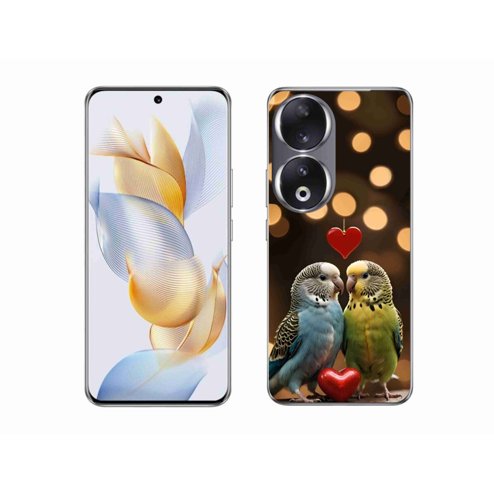 Gelový kryt mmCase na Honor 90 - zamilovaní papoušci