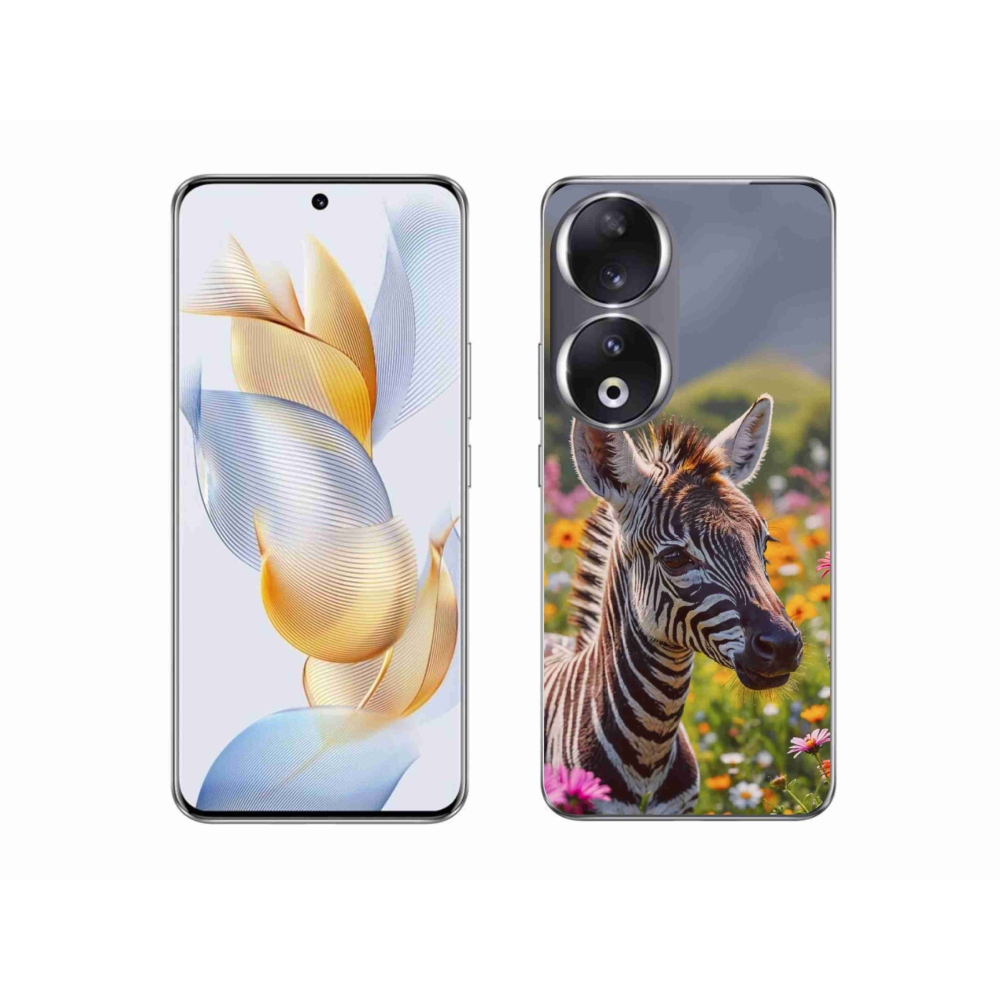 Gelový kryt mmCase na Honor 90 - zebra na louce