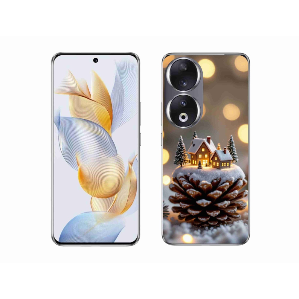 Gelový kryt mmCase na Honor 90 - zimní vesnička