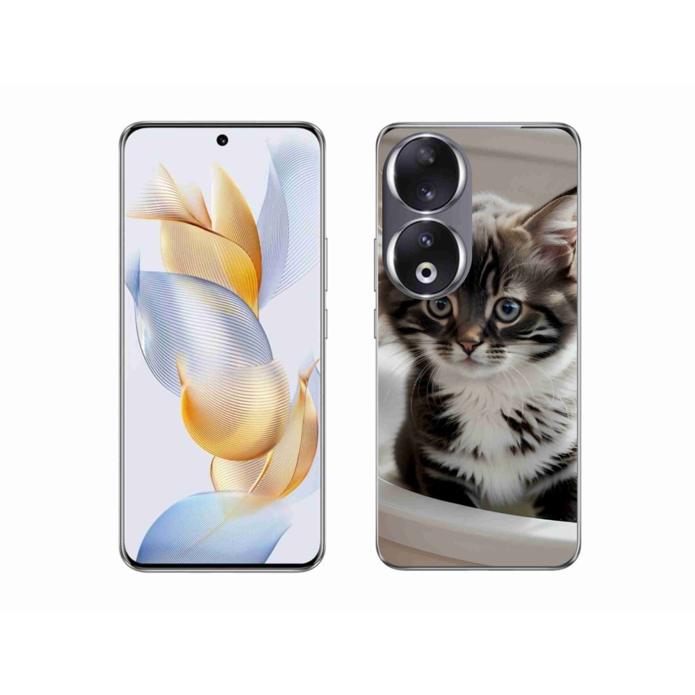 Gelový kryt mmCase na Honor 90 - zvědavé kotě