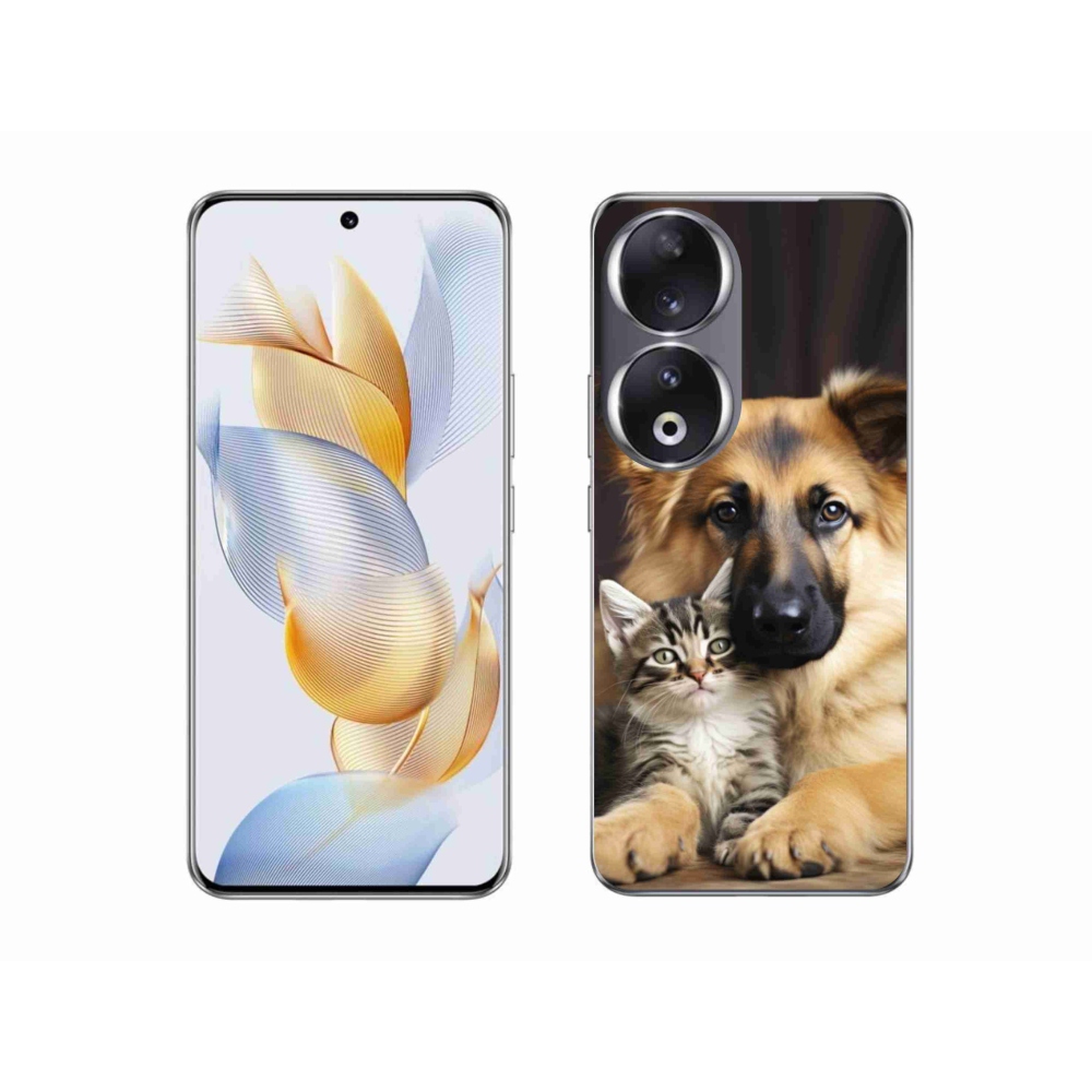 Gelový kryt mmCase na Honor 90 - zvířecí přátelství