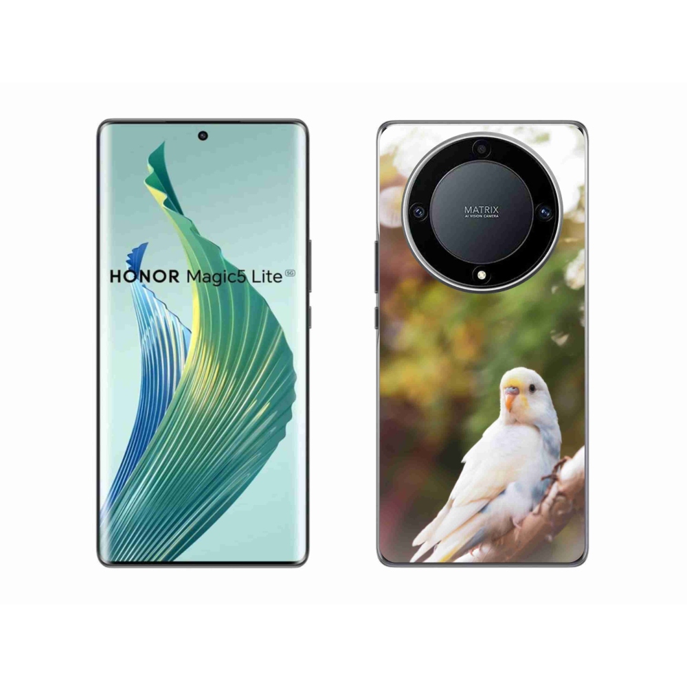 Gelový kryt mmCase na Honor Magic 5 Lite 5G - andulka bílá