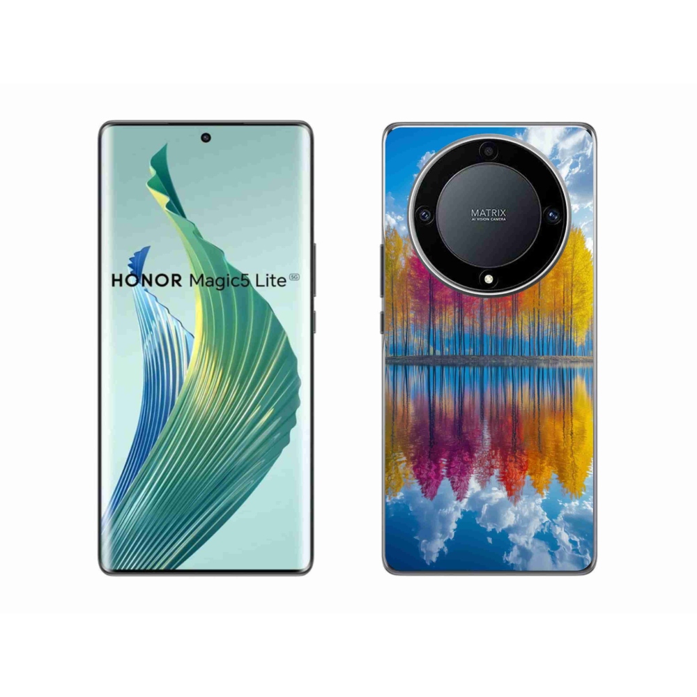 Gelový kryt mmCase na Honor Magic 5 Lite 5G - barevné stromy