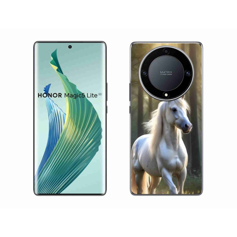 Gelový kryt mmCase na Honor Magic 5 Lite 5G - bílý kůň 3