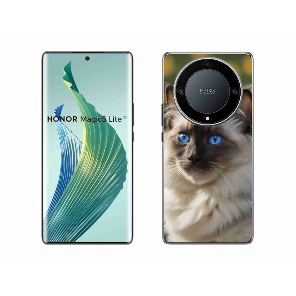 Gelový kryt mmCase na Honor Magic 5 Lite 5G - bílý ragdoll