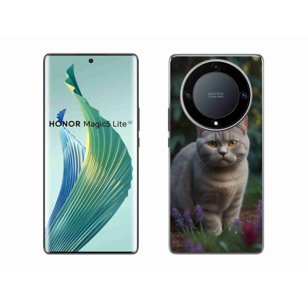 Gelový kryt mmCase na Honor Magic 5 Lite 5G - britská kočka