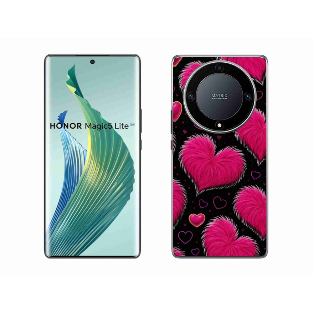 Gelový kryt mmCase na Honor Magic 5 Lite 5G - hebká srdce