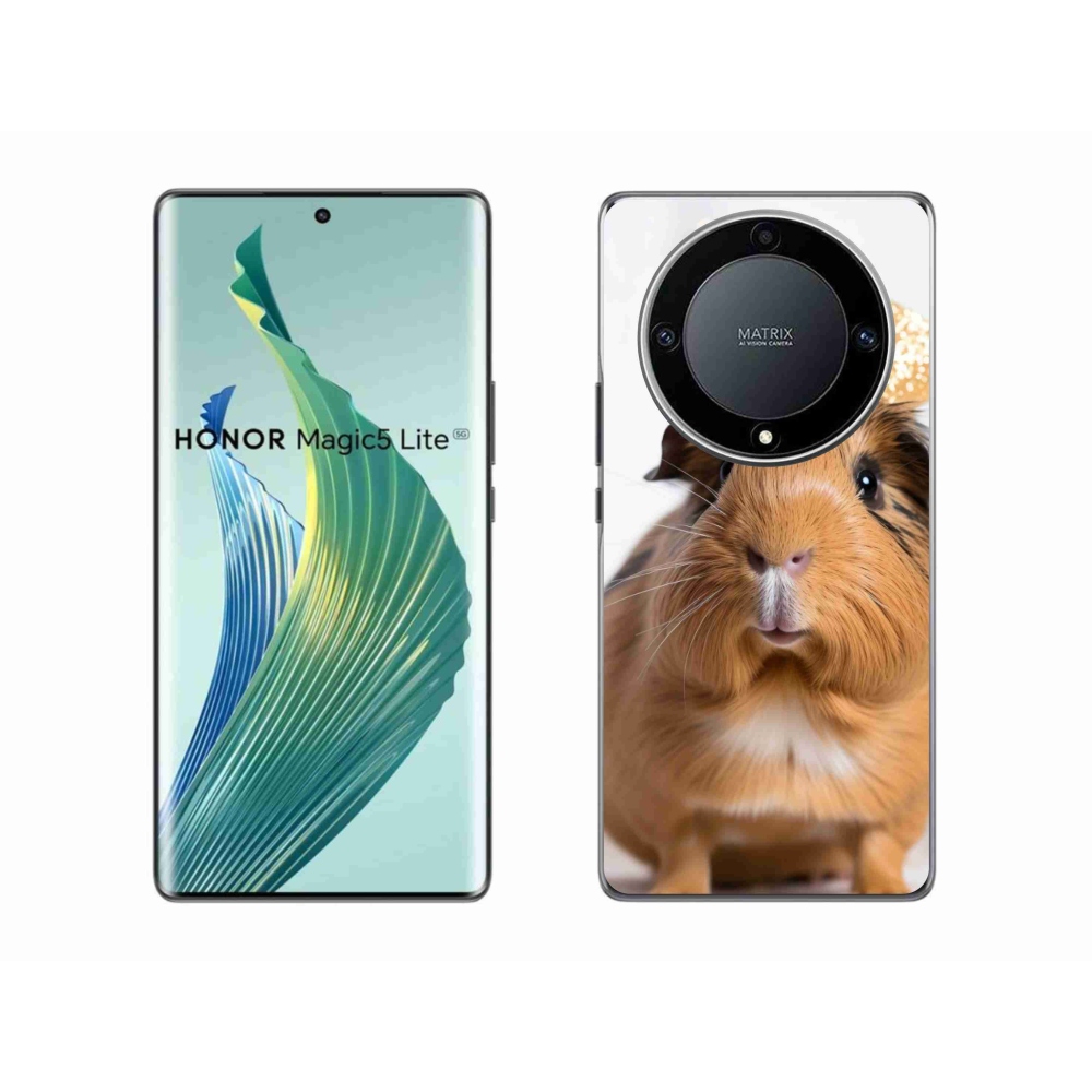 Gelový kryt mmCase na Honor Magic 5 Lite 5G - hnědé morče