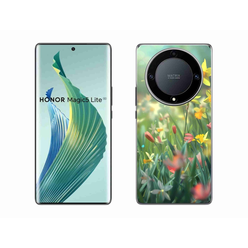 Gelový kryt mmCase na Honor Magic 5 Lite 5G - jarní květy